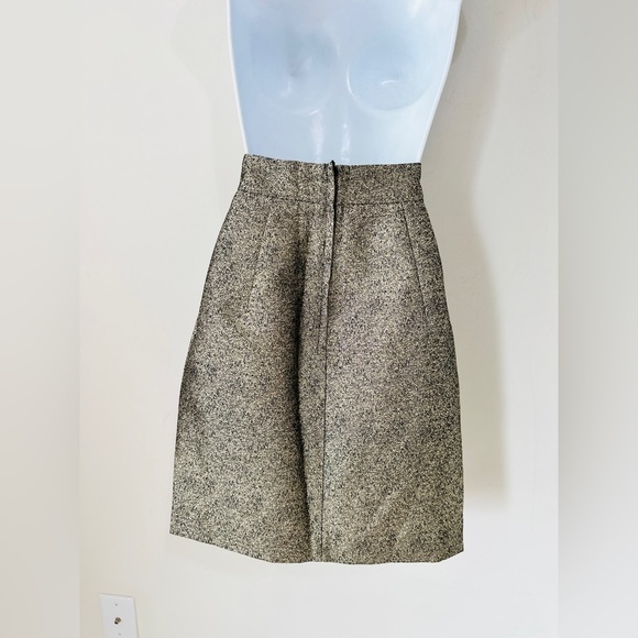 H&M Pewter & Black Metallic Pencil Skirt With Pockets Size 8 - Picture 5 of 8